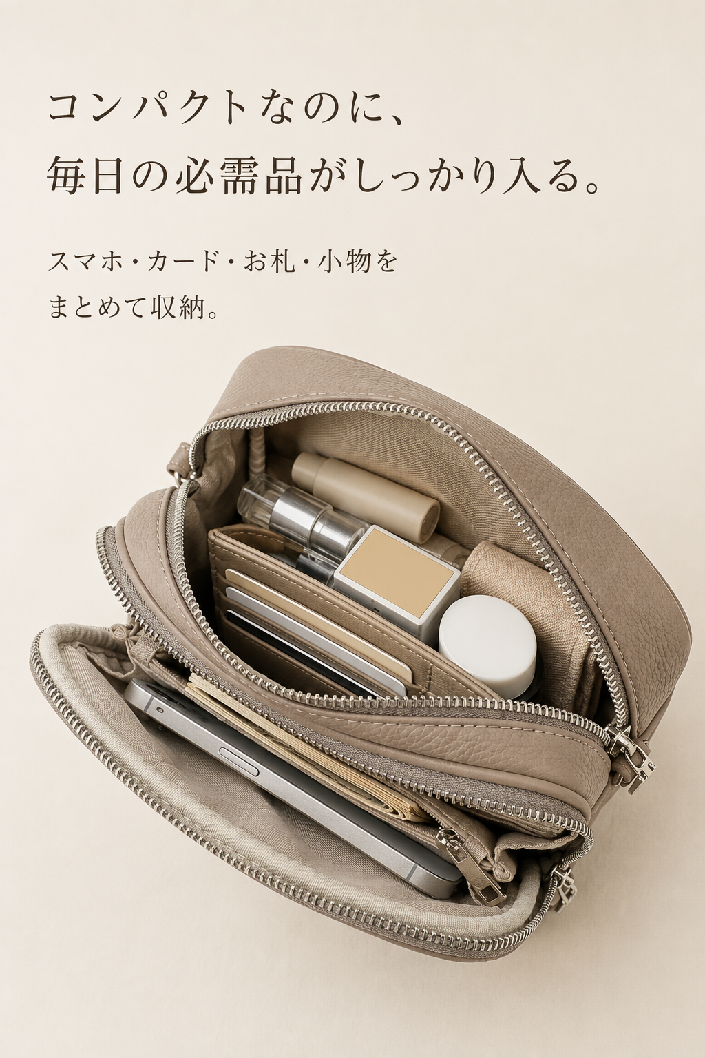 CompactWallet™ 多機能お財布ショルダー